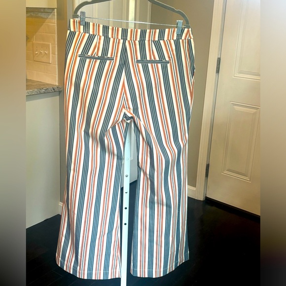Anthropologie Low-Rise Striped Flare Pants - Picture 7 of 11